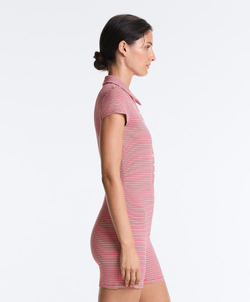 Oysho Короткий комбинезон Comfortlux в полоску, красный