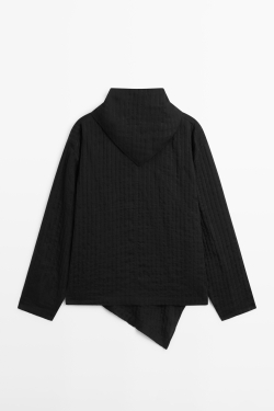 Massimo Dutti Струящаяся рубашка в полоску с шарфом, черный