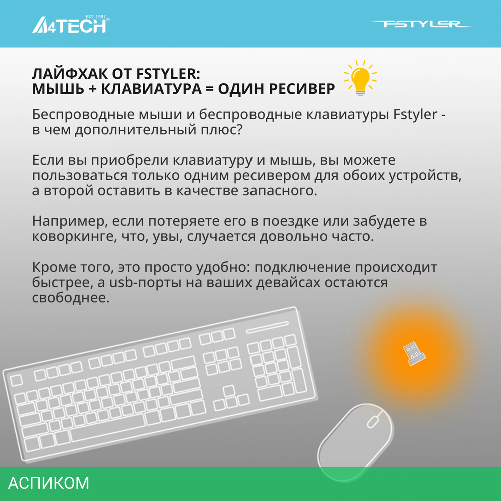 Мышь A4Tech Fstyler FG12S черный
