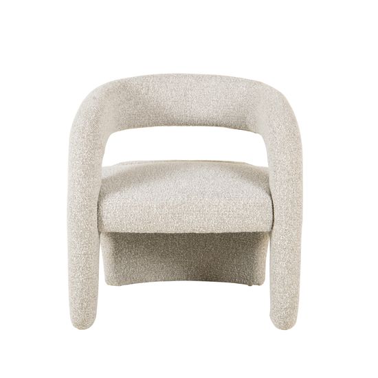 Кресло лаунж Bones серебристый букле