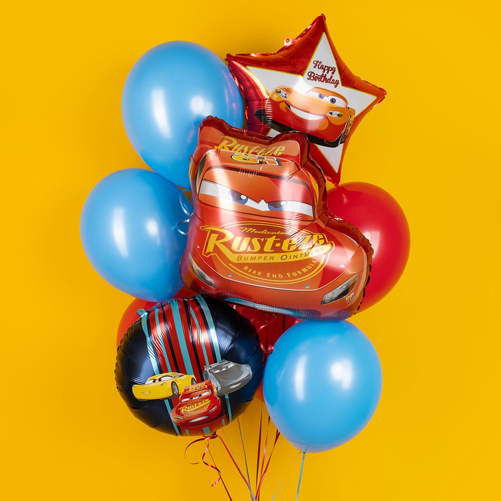 Шар (18''/46 см) Круг, Машины Тачки, 1 шт. в уп.