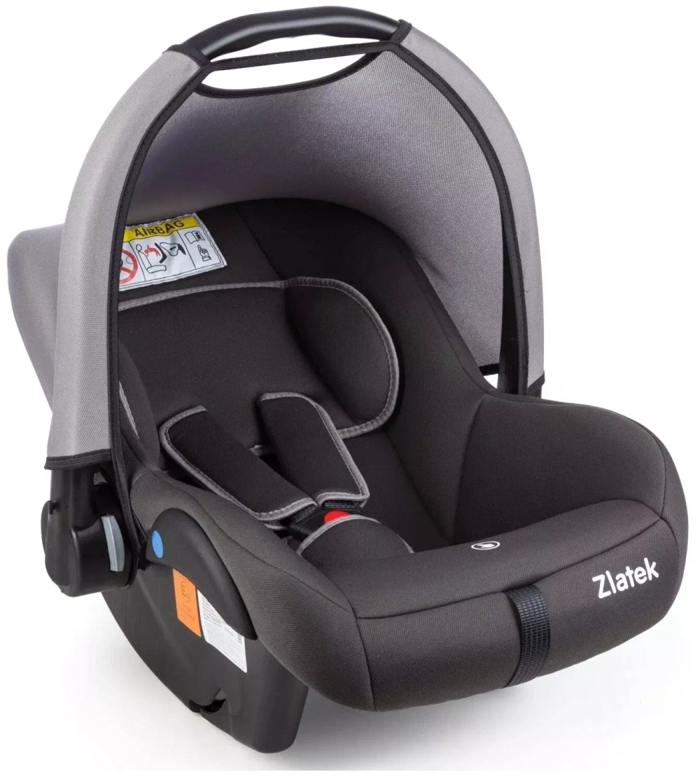 Детское автомобильное кресло ZLATEK "Colibri" серый умбра, 0-1,5 лет, 0-13 кг, группа 0+, шт
