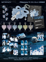 товары P1Harmony - UNIQUE 9th Mini Album LIGHT KEYRING 6 Version SET