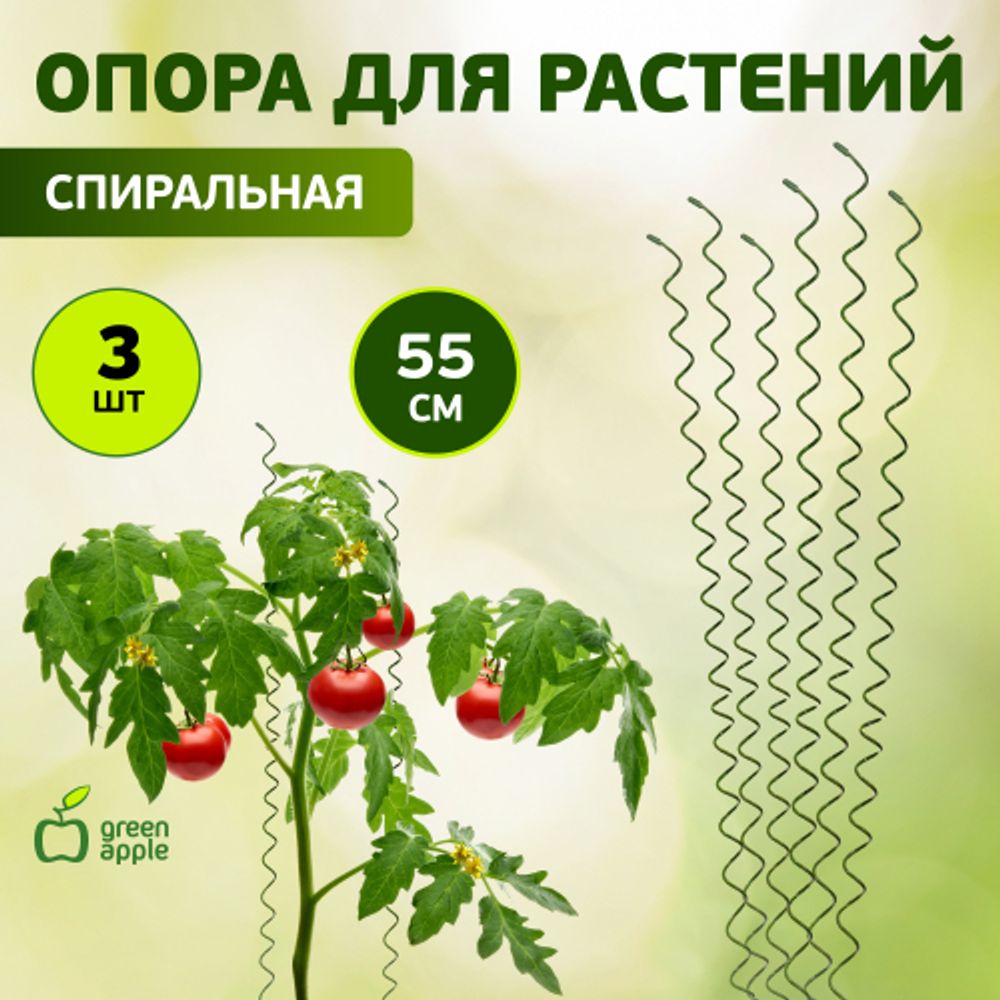 GSS550 GREEN APPLE Спиральная поддержка 55см 3шт