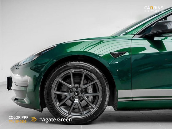 Carbins Color PPF Agate Green GP 0109 зеленая цветная полиуретановая защитная антигравийная пленка