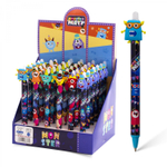 Ручка гелевая пиши-стирай Alingar, автомат, "Монстрики", 0,5 мм, синяя, круглый, цветной, пластиковый корпус, карт. уп.