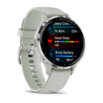 Часы Garmin Venu 3s серо-зеленый с серебристым безелем, 010-02785-01