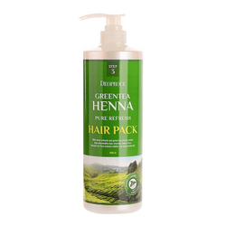 Deoproce Greentea Henna Pure Refresh Hair Pack маска для волос с зеленым чаем и хной