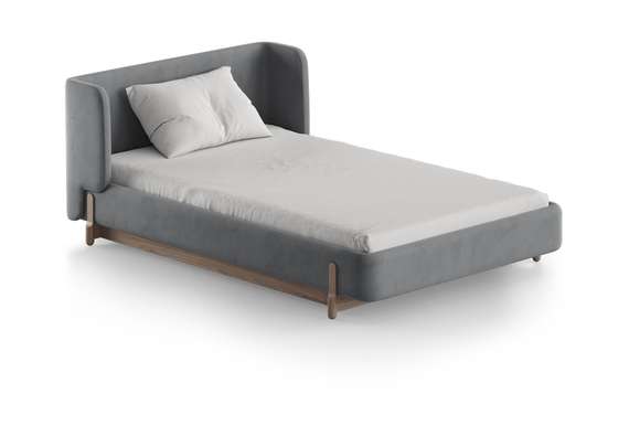 Кровать Basic спальное место 120*200 см (серый, антивандальная)