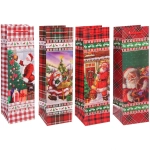 Пакет под бутылку «Сказка о зиме» 11*38*11 см, микс