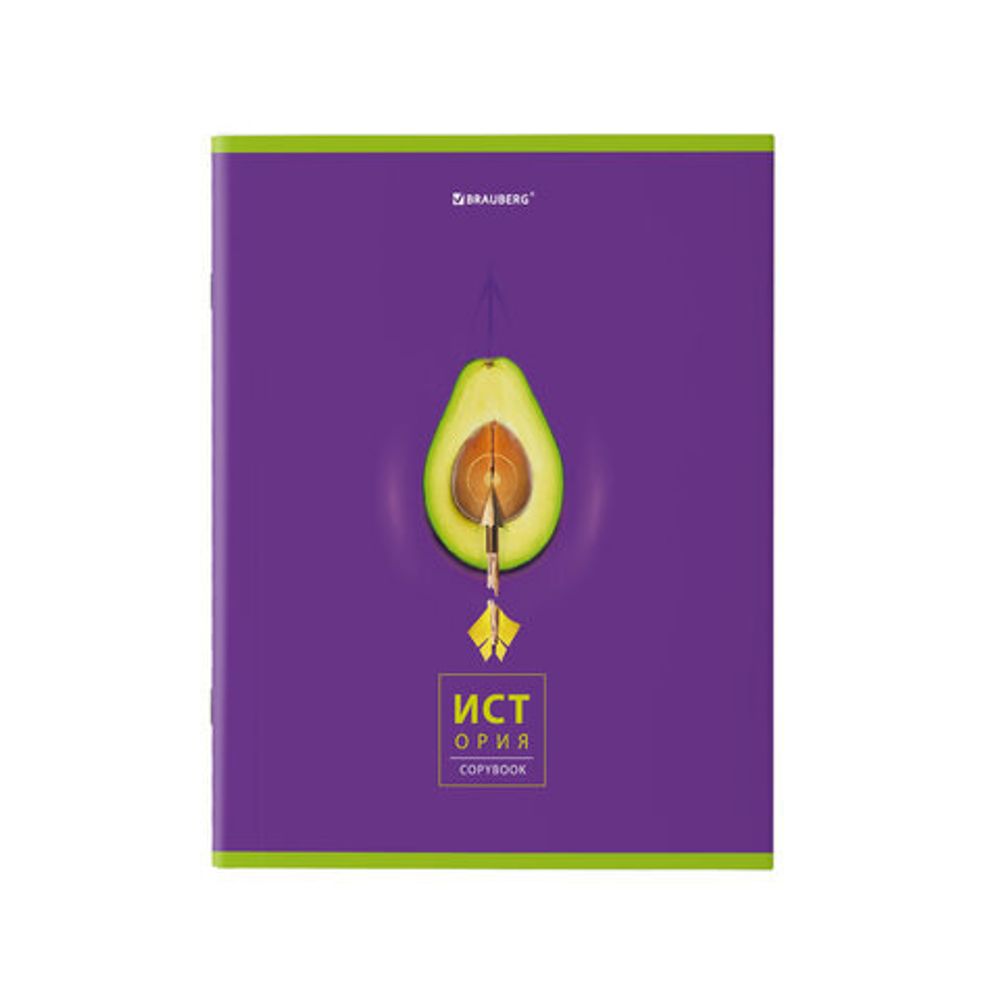Тетради предметные, КОМПЛЕКТ 10 ПРЕДМЕТОВ, AVOCADO, 48 л., глянцевый УФ-лак, BRAUBERG, 404325