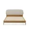 Кровать Octavia из ясеневой фанеры с белым мягким изголовьем 180x200 см