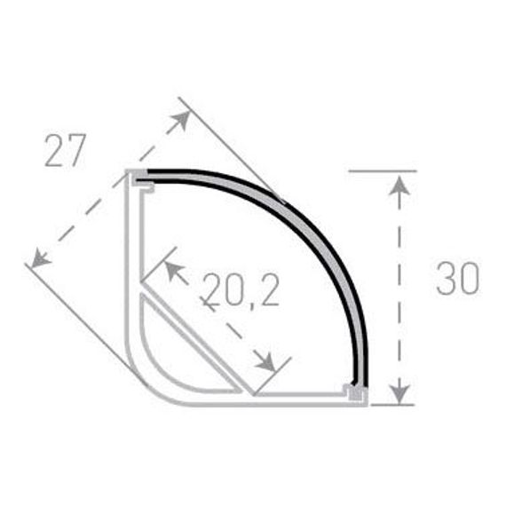 Профиль с рассеивателем SWG SF-3030 001138