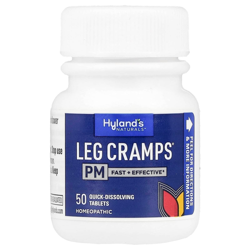 Hyland's Naturals, добавка против судорог в ногах, для приема в ночное время, 50 быстрорастворимых таблеток