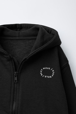 ZARA ТОЛСТОВКА НА МОЛНИИ, ЧЕРНЫЙ