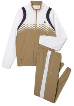 Мужской теннисный костюм Lacoste Tennis x Daniil Medvedev Jogger Set - white/beige/white/blue/orange