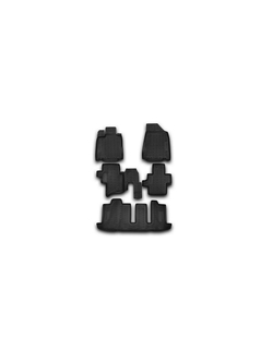 Коврики в салон для NISSAN Pathfinder, 2014-&gt; 5 шт., для 3х рядов сидений (полиуретан) 999RMR52BL