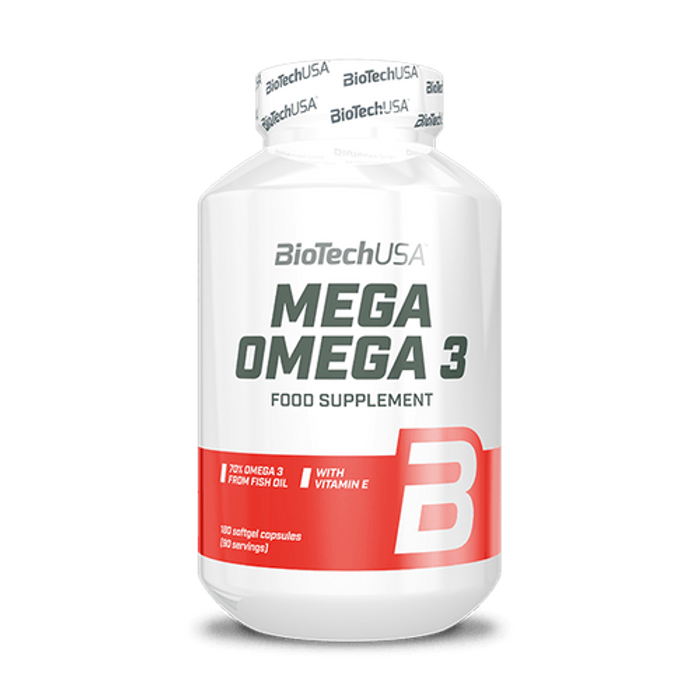 Мега Омега-3, Mega Omega-3, BioTechUSA, 180 желатиновых капсул