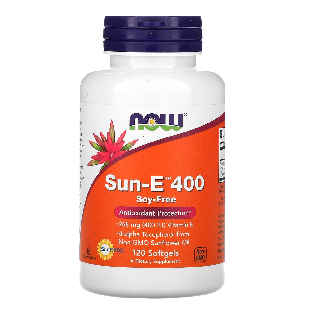 NOW Foods, Sun-E 400, 268 мг (400 МЕ), 120 мягких таблеток