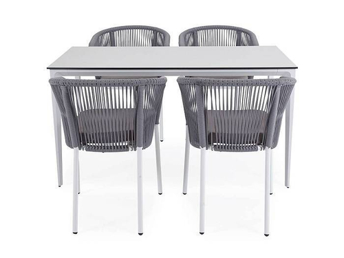 "Малага" обеденная группа на 4 персоны со стульями "Марсель"