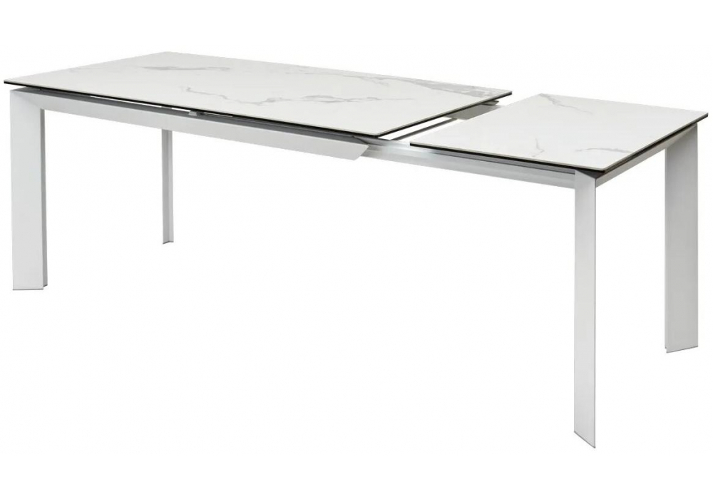 Керамический стол Woodville Cremona 140 matte statuario белый мрамор матовый, белый