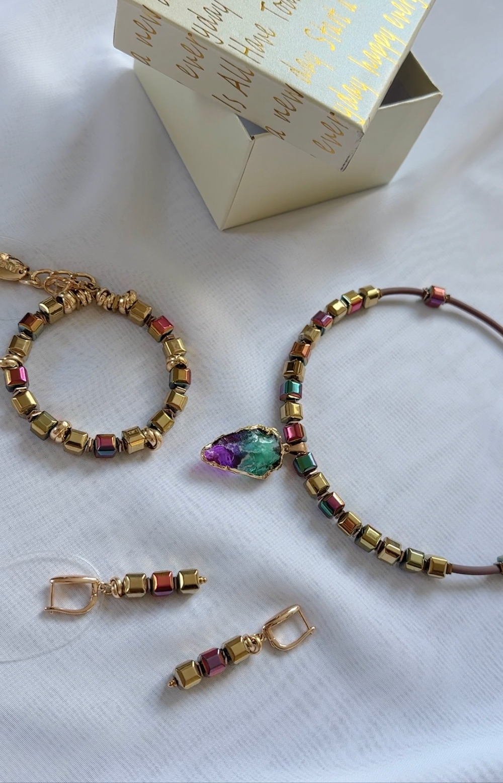 HMG 1308 Биколор Серьги арт.0679