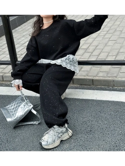 Костюм брючный c кружевом