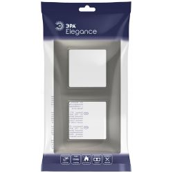 Рамка для розеток и выключателей ЭРА Elegance 14-5002-16 на 2 поста, титан