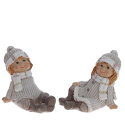 GAEM Фигурка декоративная "Мальчик/Девочка", L7,5 W5 H5,5 см, 2в.