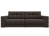 Диван прямой с декором Лига-049 НПБ, Амур 05 РОГОЖКА коричневый