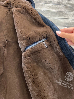 Куртка с мехом Loro Piana со вставками кожи крокодила