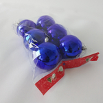 Набор 6 шаров SYCB17-651-B 8см,синий