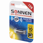 батарейка SONNEN Alkaline 23А (MN21) алкалиновая для сигнализаций 1 шт. в блистере (20 штук в упаковке)