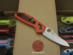 Нож Benchmade 555 Griptilian Mini - оранж нейлон, клинок стоунвош