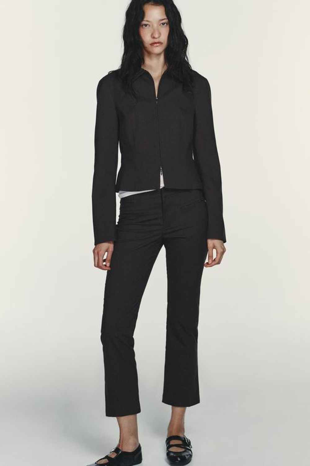 ZARA БРЮКИ FLARE С КАРМАНАМИ, КОРИЧНЕВЫЙ