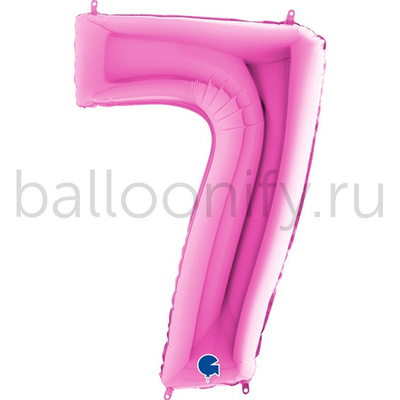 Шар ЦИФРА 7 Pink 40" 102 см
