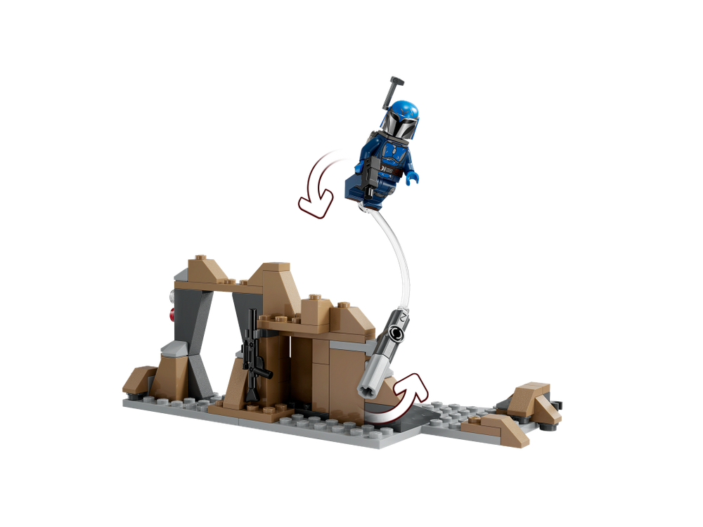 LEGO Star Wars 75373 «Боевой набор: засада на Мандалоре» — минифигурки и техника