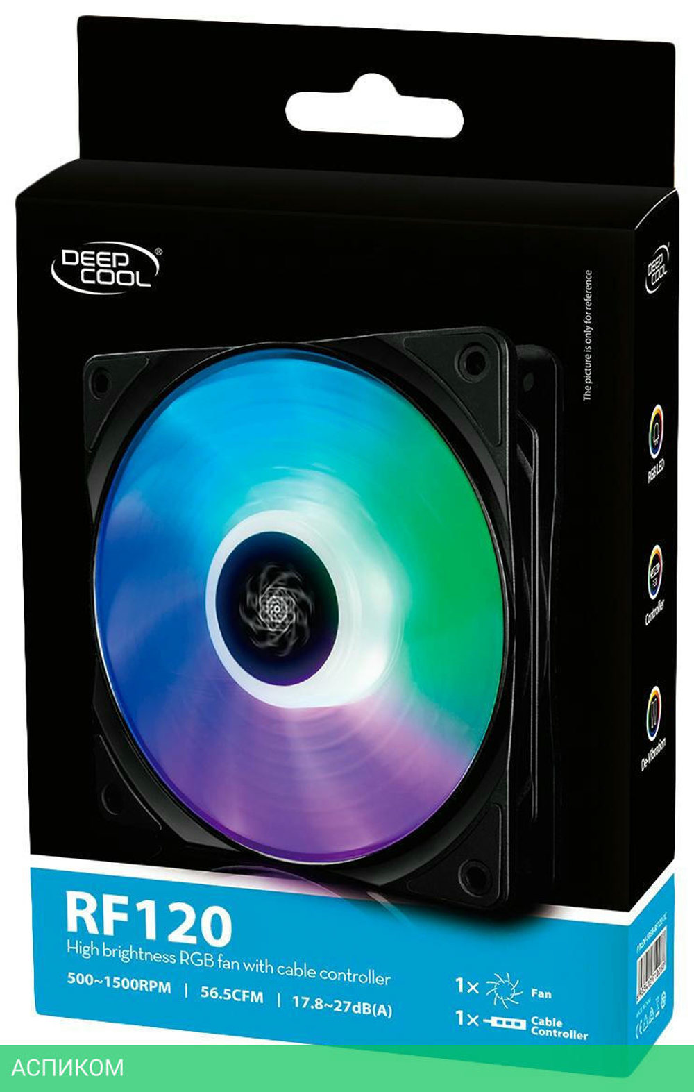 Кулер для корпуса DeepCool RF 120 (DP-FRGB-RF120-1C)