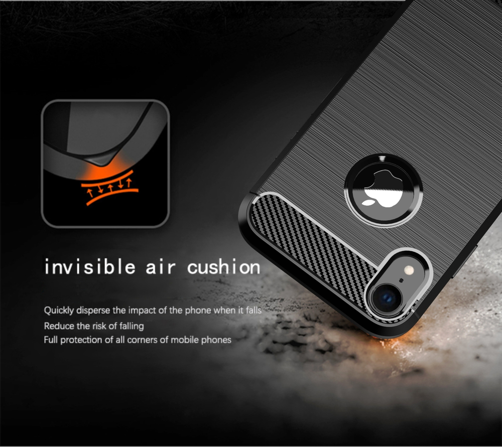 Чехол для iPhone XR цвет Black (черный), серия Carbon от Caseport