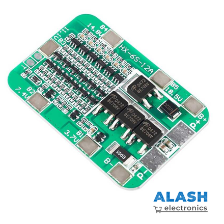 6S 15A 24V PCB плата защиты BMS для 6 аккумуляторов 18650