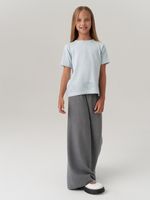 Джемпер для девочки с коротким рукавом AT1083 голубой