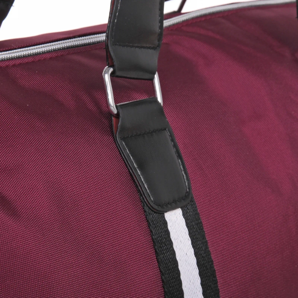 Сумка спортивная «Sports style», на молнии, с белой полосой, цвет красный, 40*22*26 см