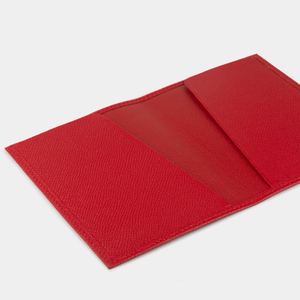 Кожаная обложка для паспорта, сафьяно красного цвета