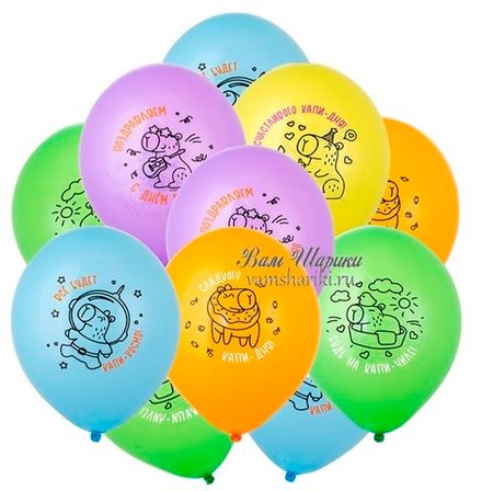 Шары "На День Рождения от Капибары"