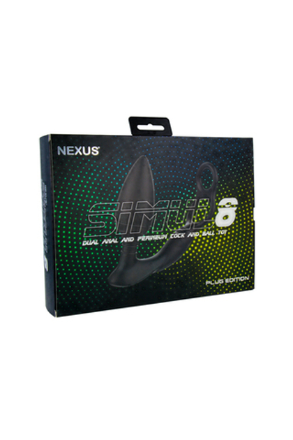 Анальная пробка Nexus Simul 8 Plug Edition с кольцами для пениса и мошонки