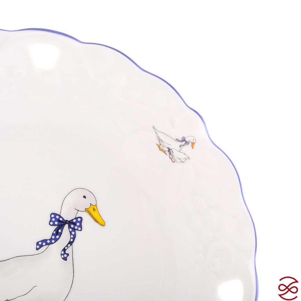 Блюдо круглое Queen's Crown Гуси 30 см