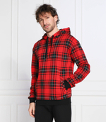 Худи checked sweat hood Hugo Bodywear - красный(50480234)