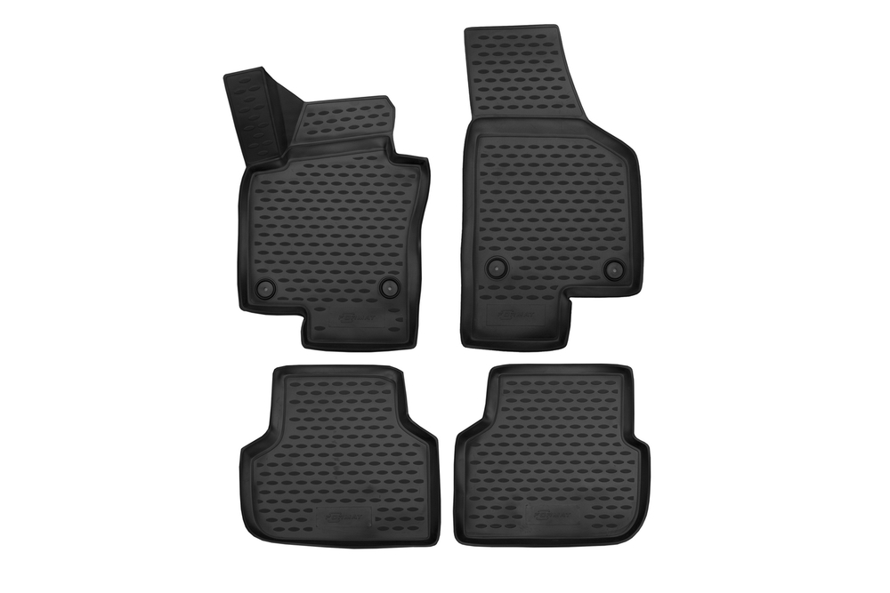Коврики 3D в салон подходит для VW Jetta (VI, VIp) 2010-2018, 4 шт. (Повышенная устойчивость, повышенная износостойкость) FORMAT.FORMAT.3D.51.35.210KH
