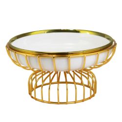 Lenardi 106-250 Блюдо 23х16см MULTICOLOR на подставке в под.уп.(х8)Фарфор