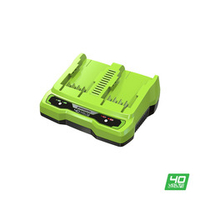Быстрое зарядное устройство для 2-х аккумуляторов Greenworks G40UC8,40V